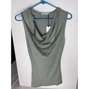 Micheal Stars Loretta Drape Neck Shell OS Slate